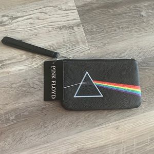 Pink Floyd dark side of the moon wristlet faux leather.Perfect for everyday